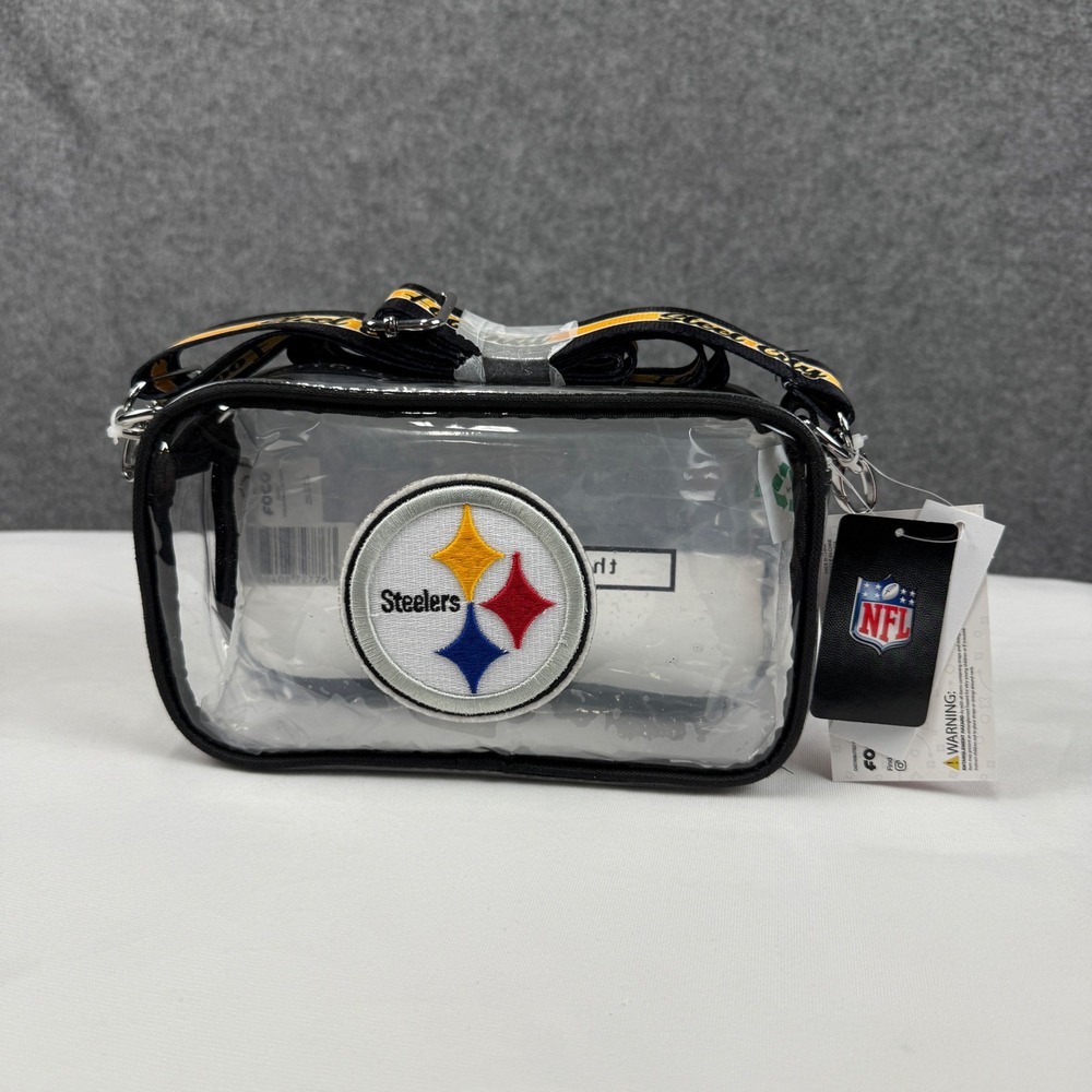 FOCO Pittsburgh Steelers Clear Crossbody Stadium Bag NFL Steel City Football NEW